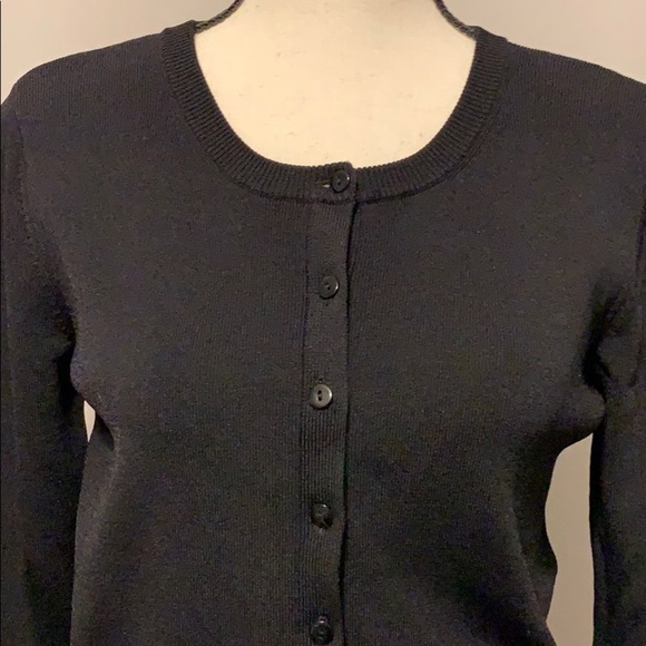 NWOT Classic Black Button-Down Joseph A. Top. - Picture 3 of 7